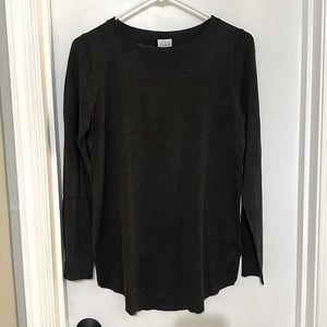 Charcoal colored long sleeve sweater